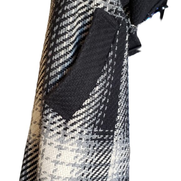 Point Zero Houndstooth Black & White Plaid Jacket size large - Picture 7 of 10